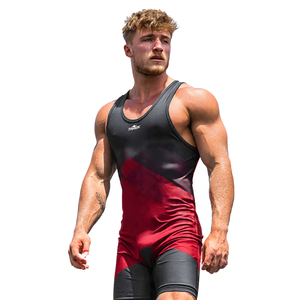 Custom Wrestling <b>Singlet</b> <b>Weightlifting</b> Sublimation Wrestling Tops Workout Athletic Wear Sublimation Wrestling tops Men's - Product Image 3