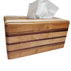 Elegante Decoración de Mesa, Caja de Pañuelos con Acabado Natural, Forma Cuadrada, Madera de Nogal, Almacenamiento de Pañuelos para Mesa - Product Image 6