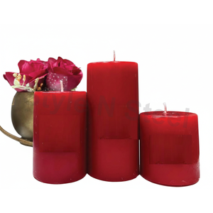 Velas de pilar rojas: diseños decorativos para el hogar, bodas, Navidad, Pascua, cumpleaños y San Valentín - Product Image 2