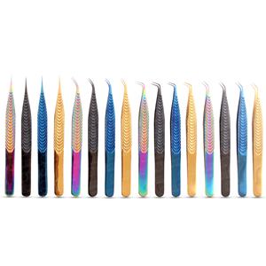 Las puntas multicolores proporcionan un agarre superior para pinzas para pestañas Pinzas de alta calidad y alta precisión Embalaje personalizado - Product Image 4