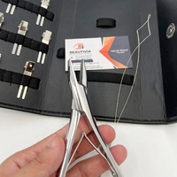 Kit d'outils d'extension de cheveux Remy de haute qualité avec pince à pointe plate petits clips de sectionnement et boucle conception spéciale LOGO personnalisé