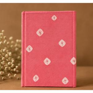 Diario de Tapa Dura de Tela Rosa CRAFT HACKLE con Puntos Blancos, Envoltura de Hilo, Papel Hecho a Mano, 50 Hojas, Encuadernación Cosida a Mano - Product Image 4