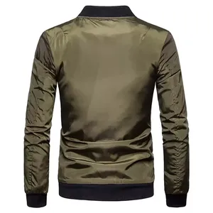 Chaqueta Bomber de Lona Ligera para Hombre, Estilo Moderno, Corte Ajustado, Ropa Exterior Informal de Moda, Multicolor, Fibra de Bambú en la Parte Delantera, Todas las Tallas - Product Image 2