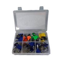 Kit de colliers de serrage standard en acier inoxydable galvanisé YDS 430 de Taïwan, vis de 7 mm, largeur de bande de 9 mm/12 mm, multi-usages, 38 pièces