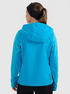 Chaqueta Softshell con Capucha Personalizada para Mujer, Informal para Exteriores, con Cierre Completo, Resistente al Viento, con Bolsillos Utilitarios, Ligera y de Alto Rendimiento - Product Image 2