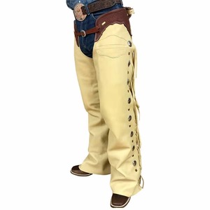 Chaps d'équitation en cuir véritable de haute qualité, respirants, imperméables, coupe-vent, anti-UV, séchage rapide, pour hommes - Product Image 2