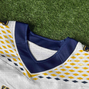 Camisetas personalizadas de fútbol americano del equipo Victor con estampado de silicona en el hombro y nombre y números bordados. - Product Image 5