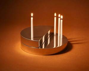 เชิงเทียนทองเหลืองแท้ทำมือแบบดั้งเดิม ดีไซน์พระราชวัง  งานทองเหลืองโบราณ - Product Image 4