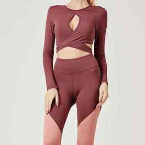 ชุดออกกำลังกาย ชุดโยคะ เสื้อชั้นในกีฬาและกางเกงขาสั้นรัดรูป ชุดลำลองฟิตเนส ชุดโยคะ - Product Image 4