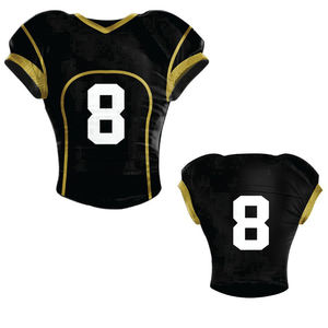 Ensemble d'uniformes de football américain personnalisés, orange et blanc, jersey et pantalon en polyester imprimés par transfert thermique, unisexe, ajustés, légers - Product Image 6