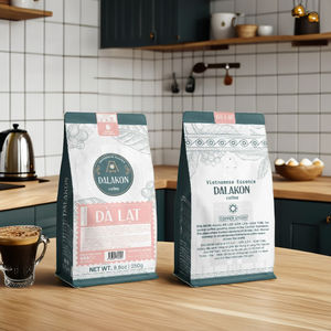 Dalakon Da Lat 250g Goût acide Haute qualité Sachet Meilleur prix Bourbon italien HACCP Café en grains entiers torréfaction moyenne - Product Image 3