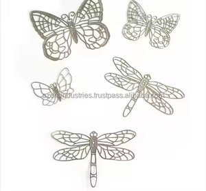 จี้ห้อยตกแต่งพื้นหลังโลหะสำหรับเทศกาลคริสต์มาสงานแฮนด์เมดงานแขวนประดับด้วยเกล็ดหิมะและต้นไม้ - Product Image 3