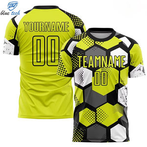 High Quality Custom Sublimated Team Jersey Breathable Athletic T-Shirt Short Sleeve Football Sports Clubs Wholesale OEM Service - Product Image 2