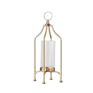 Customized Design Metal <b>Candle</b> Holder Lantern Modern Luxury <b>Gold</b> Metal Hexagon <b>Pillar</b> <b>Candle</b> Holder Elegant Home Decor - Product Image 1