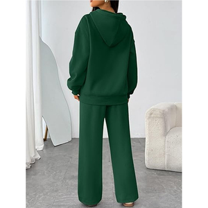 Conjunto Deportivo de Felpa para Mujer al por Mayor, Sudadera con Capucha Extra Grande y Pantalones Deportivos, Ropa Personalizada con Etiqueta Privada - Product Image 2