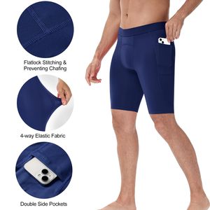 Shorts de compression pour hommes à taille haute pour la course, l'entraînement et le sport, favorisant la récupération musculaire et l'amélioration des performances - Product Image 1