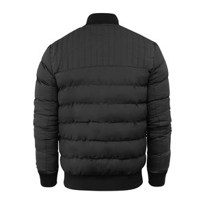 Chaqueta de Invierno para Hombre, Acolchada, de Color Sólido, con Cuello Alto, Cierre de Cremallera, Resistente al Viento, Informal, Gruesa, con Relleno de Poliéster, Corte Regular - Product Image 4