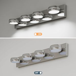 Lampada LED da 28 Pollici per Specchio da Bagno, 18W, 4 Luci, Illuminazione per Bagno con Specchio - Product Image 6