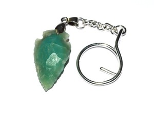 Porte-clés en agate noire Arch Reiki |   Porte-clés en pierre gravée Modèle R-Key-008 - Product Image 2