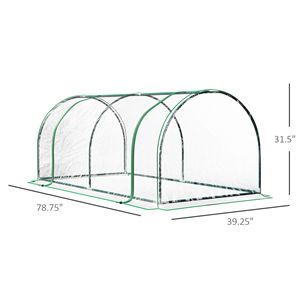 Serra Portatile 7FT X 3FT X 2.5FT con Copertura in PVC per Giardino Esterno, 4 Porte con Cerniera e Vetro Temperato - Product Image 3