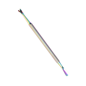 Pousse-cuticules de qualité supérieure, double face, bords tranchants, en acier inoxydable, avec logo - Product Image 1