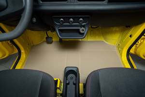Tapis de sol de voiture en TPE toutes saisons, 2 pièces, beige uni, pour sièges avant de berline - Product Image 1