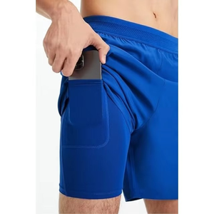 Shorts de sport pour hommes, design tendance, en polyester, pour la course à pied, la musculation et l'entraînement en salle de sport - Product Image 2