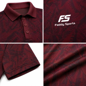 Custom Logo Sublimated Quick Dry Men's Sports <b>Polo</b> <b>Shirt</b> Breathable Performance Golf Tee Geometric Print Training Athletic Wear - Product Image 4