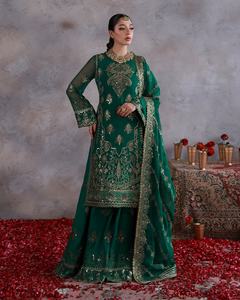 609 Hermosa Camisa Corta de Viscosa para Fiestas y Ocasiones Especiales con Sharara para Mujer, por WS Pakistan - Product Image 4