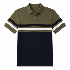 Men for Shirt Solid Multi Color Chest Panel Olive Navy <b>Khaki</b> Breathable Knitted Cotton Short Sleeve Golf Tee <b>Tops</b> Summer - Product Image 1
