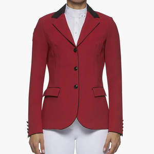 Chaqueta de Equitación Personalizada de Alta Calidad para Mujer, Color Rojo, Diseño Personalizado - Product Image 1
