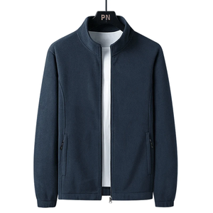 Custom Plain Men's Lightweight Stand Collar <b>Jacket</b> Full Zip Everyday Outerwear Men's Windproof Softshell <b>Jacket</b> Full Zip Casual - Product Image 6