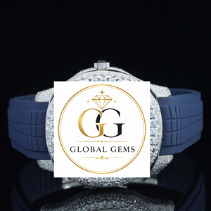Premium Quality High End White Iced Out Diamond Wristwatch With Rubber Strap for Office and Gifting Available for Best Price - Product Image 6