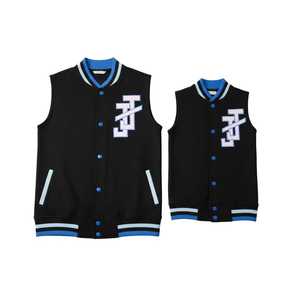 Chaleco Varsity para Mujer Jack and Jill con Parche de Chenilla, Botones a Presión, Sin Mangas, Informal, a la Moda, Prenda Exterior Femenina - Product Image 1