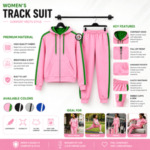 Survêtement personnalisé pour femmes avec broderie Soror rose et verte |   Survêtement de jogging brodé sur mesure pour sororité, 100 % coton molletonné - Product Image 5