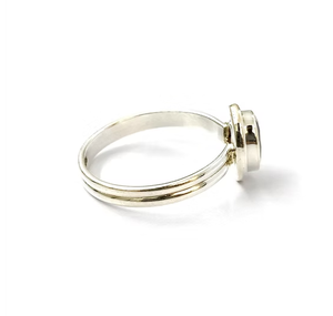 Handcrafted Oval-Cut <b>Garnet</b> Gemstone 925 <b>Silver</b> Minimalist <b>Ring</b> - Sleek Smooth Band For Daily & Any Occasion Wear - Product Image 3
