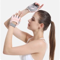 Guantes de Levantamiento de Pesas Transpirables con Logotipo Personalizado, Medios Dedos, para Gimnasio, Hombres, Mujeres, Ciclismo al Aire Libre, Pole Dance, Pesca, Entrenamiento, Fitness