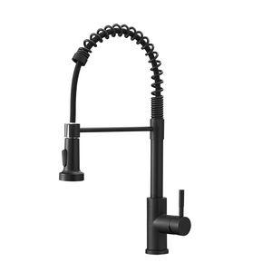 Rubinetto da Cucina Monocomando Estraibile con Doccetta a Molla, Nero in Acciaio Inossidabile - Product Image 3