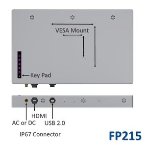 Monitor Industrial Marino con Pantalla Táctil IP67 Resistente al Agua (PCAP/Resistiva), Atenuación Automática, Control Remoto IR, Carcasa de Aluminio - Product Image 3
