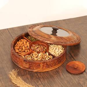 ooden <b>Spice</b> <b>Box</b> For Stylish Kitchen Storage Featuring Hand Polished Finish And Functional Compartments Wooden <b>Box</b> - Product Image 1