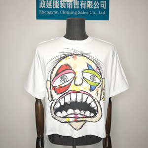 T-shirt Homme Oversize Imprimé Graphique Premium Streetwear Motif Visage de Dessin Animé Col Rond Manches Courtes Décontracté Tendance - Product Image 3