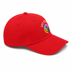 Casquette snapback rouge à 6 panneaux avec logo souriant brodé coloré, chapeau décontracté unisexe - Product Image 1