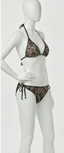 Conjunto de Bikini de Dos Piezas con Estampado de Encaje Sublimado Personalizado, Traje de Baño Halter - Product Image 2
