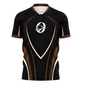 ชุดเสื้อฟุตบอลสีดำและน้ำตาลสไตล์โมเดิร์นสำหรับกีฬาของทีมและการแข่งขัน - Product Image 1