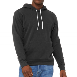 Personnalisé 400gsm 100% coton polaire écologique Streetwear poche coupe régulière grande taille hommes hiver à capuche avant chaleur - Product Image 1
