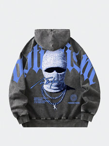 Mens acid wash hoodie oversized streetwear casual gym wear heavy <b>fabric</b> pullover hoodie winter Cheap Price Wholesale Rate OEM - Product Image 2