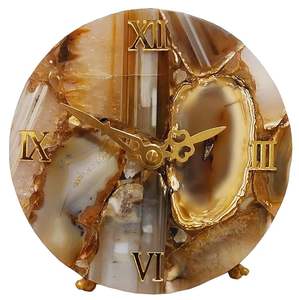 Horloge murale en résine artisanale de luxe, moderne, étanche, surdimensionnée, avec veilleuse, pour mariage, retraite, Ramadan, Pâques, décoration intérieure, salle à manger - Product Image 1