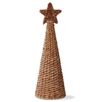 Articles de fête artisanaux en jonc de mer, ensemble d'arbres de Noël en jonc de mer de qualité supérieure