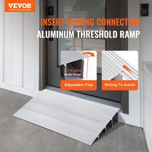 Rampa de Aluminio Ajustable para Umbral de Puerta, 4 Pulgadas de Altura, Capacidad de Carga de 800 Libras, para Sillas de Ruedas y Acceso a Puertas - Product Image 2