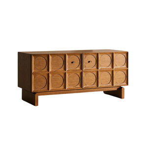 Aparador Moderno de Madera de Teca Marcel Media con Acabado Natural para el Hogar, Hotel o Apartamento, para Sala de Estar y Dormitorio - Product Image 1